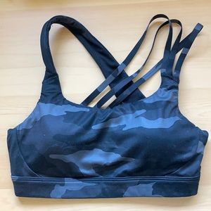 Athleta Black Camo sports bra